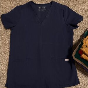 Figs Women's Dark Blue Short Sleeve Top